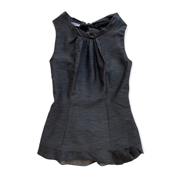 Siste’s Made in Italy Grey High Neck Sleeveless Top with Tie Back - Picture 1 of 8